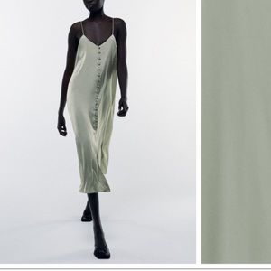 Zara midi satin dress
